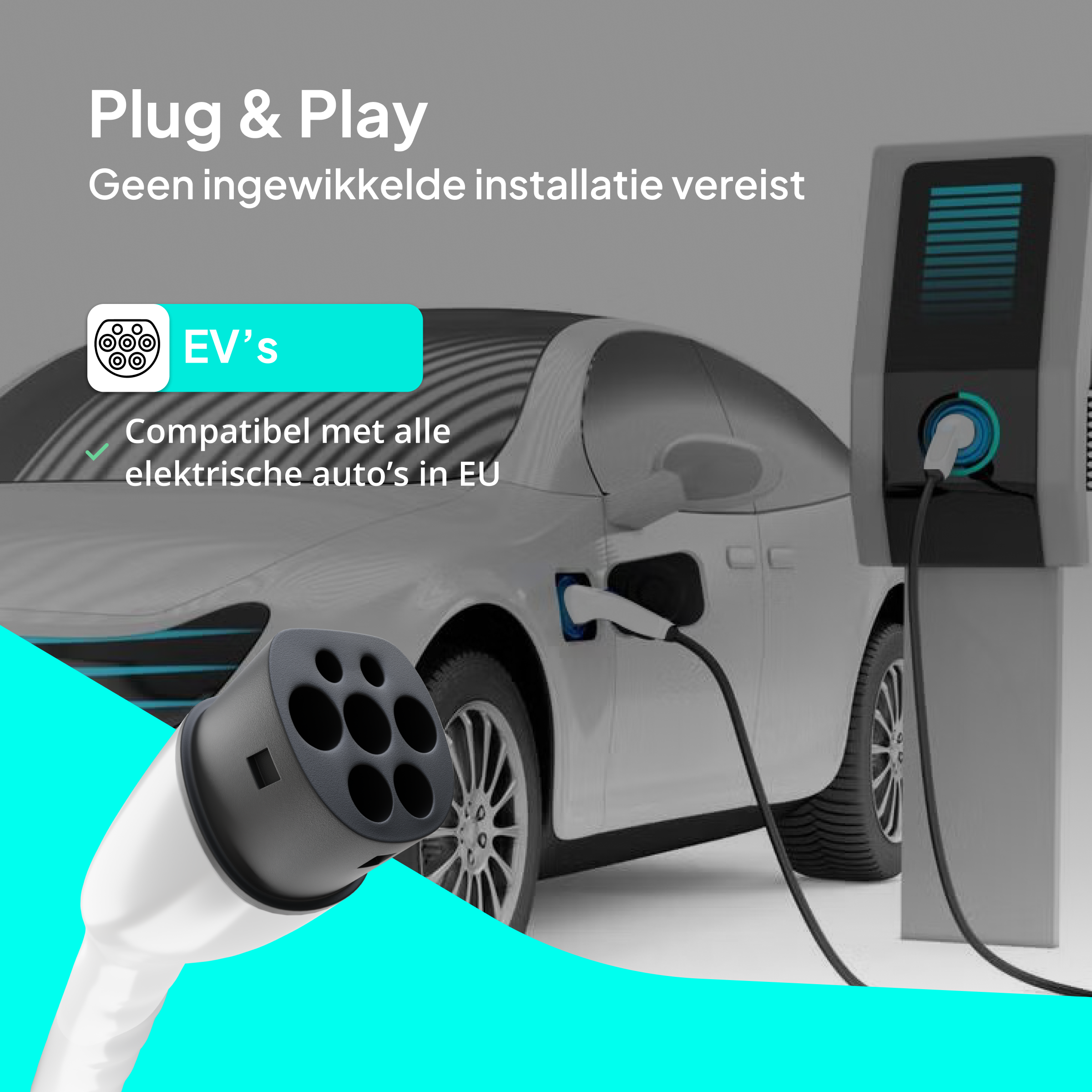 Cleanlink® Laadkabel type 2 | Mennekes | Incl. Luxe draagtas | 5 Meter | 16A Fase-1 | 3,5kW Elektrische auto